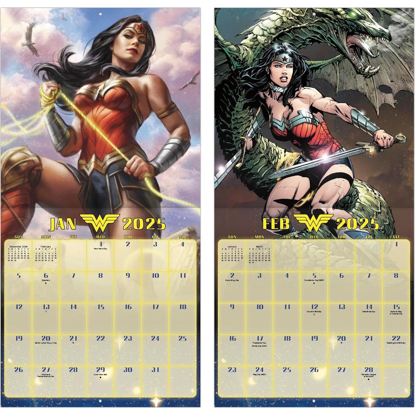 2025 DC Comics Wonder Woman Wall Calendar