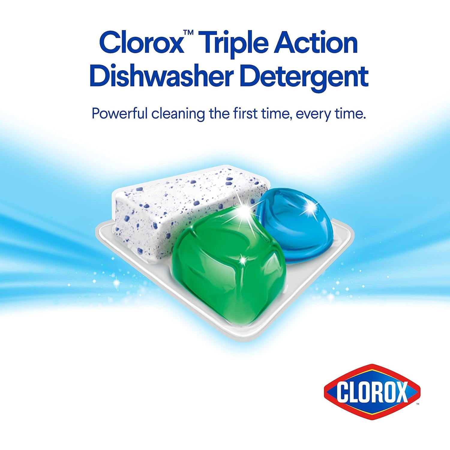 Detergente para Lavavajillas Clorox Triple Action 16 Paquetes Aroma Fresco