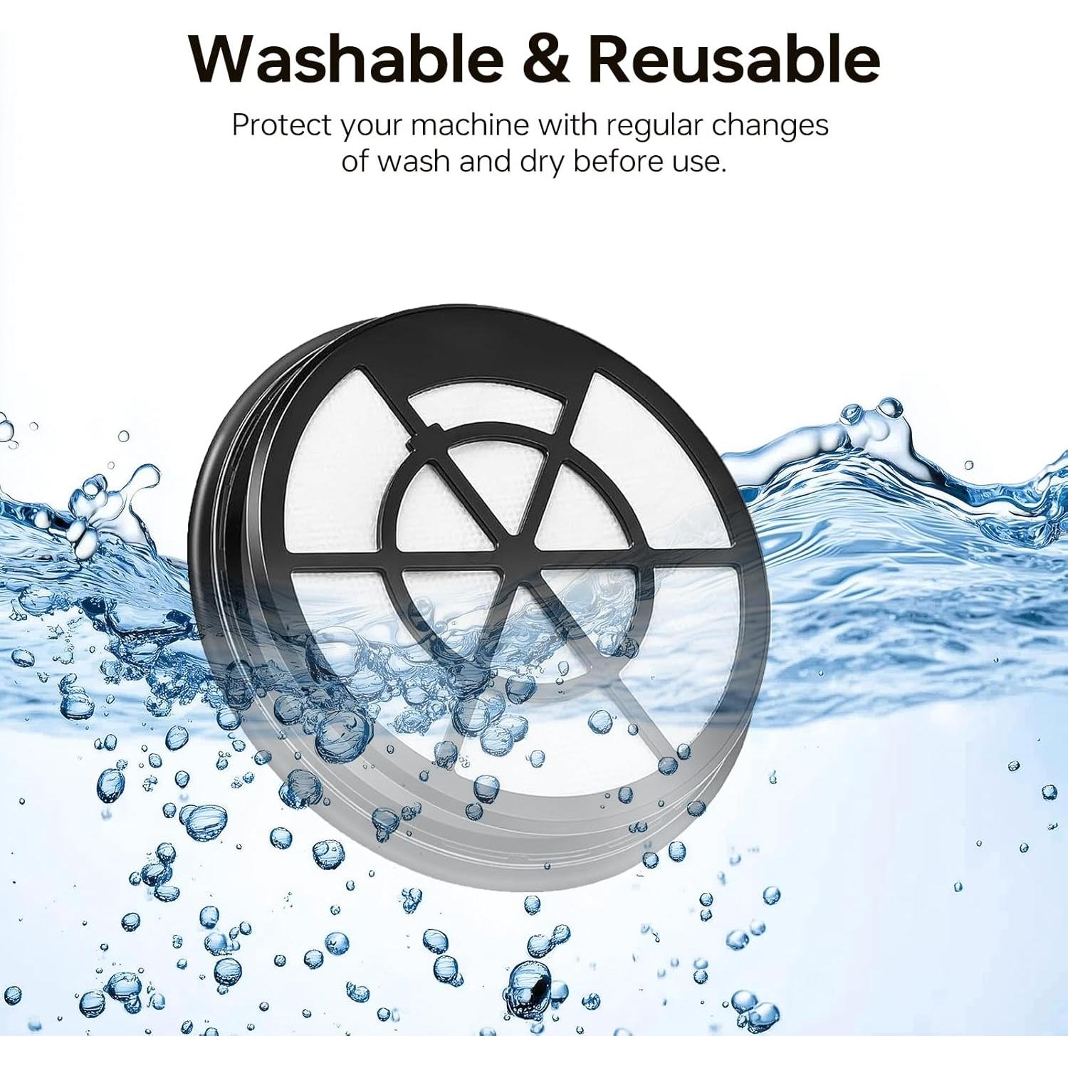 Filtro de Aspiradora Kalolado NEN110A/NEN110B/NEN110D HEPA - Paquete de 6