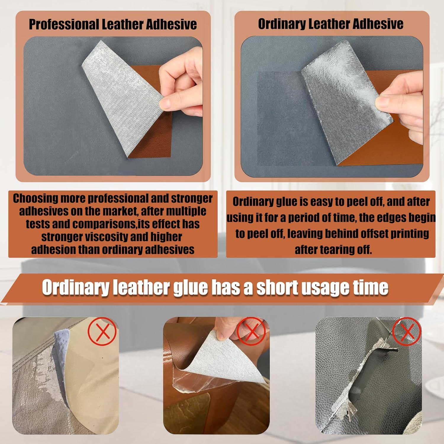 Parche de Reparación de Cuero WQHDQLY 2 PCS 30x137 cm Negro