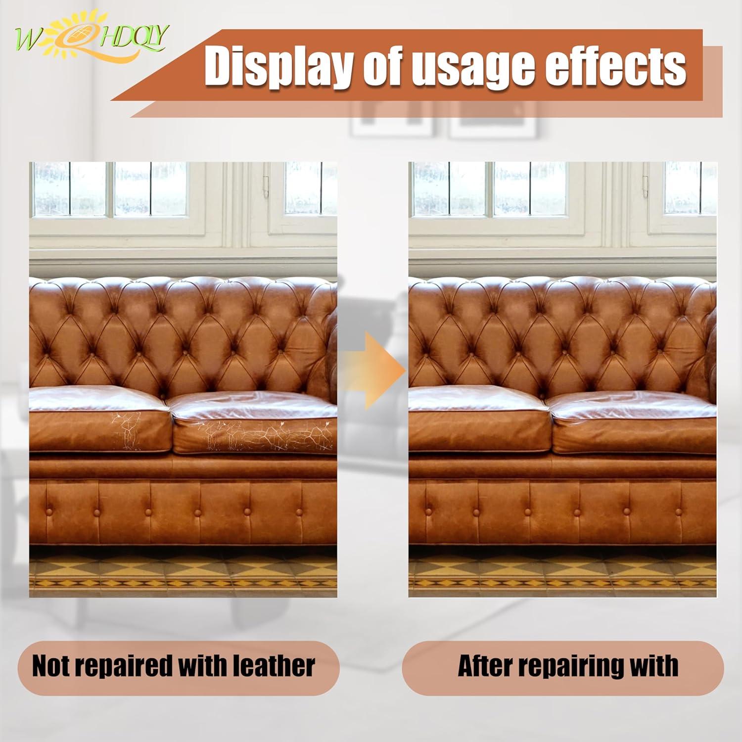 Parche de Reparación de Cuero WQHDQLY 2 PCS 30x137 cm Negro