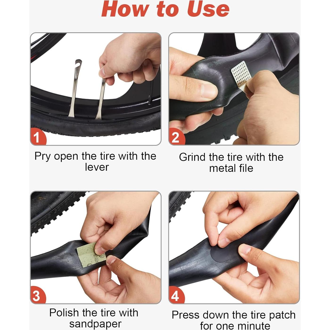 Kit de Reparación de Neumáticos Zacro 34 Piezas Sin Pegamento