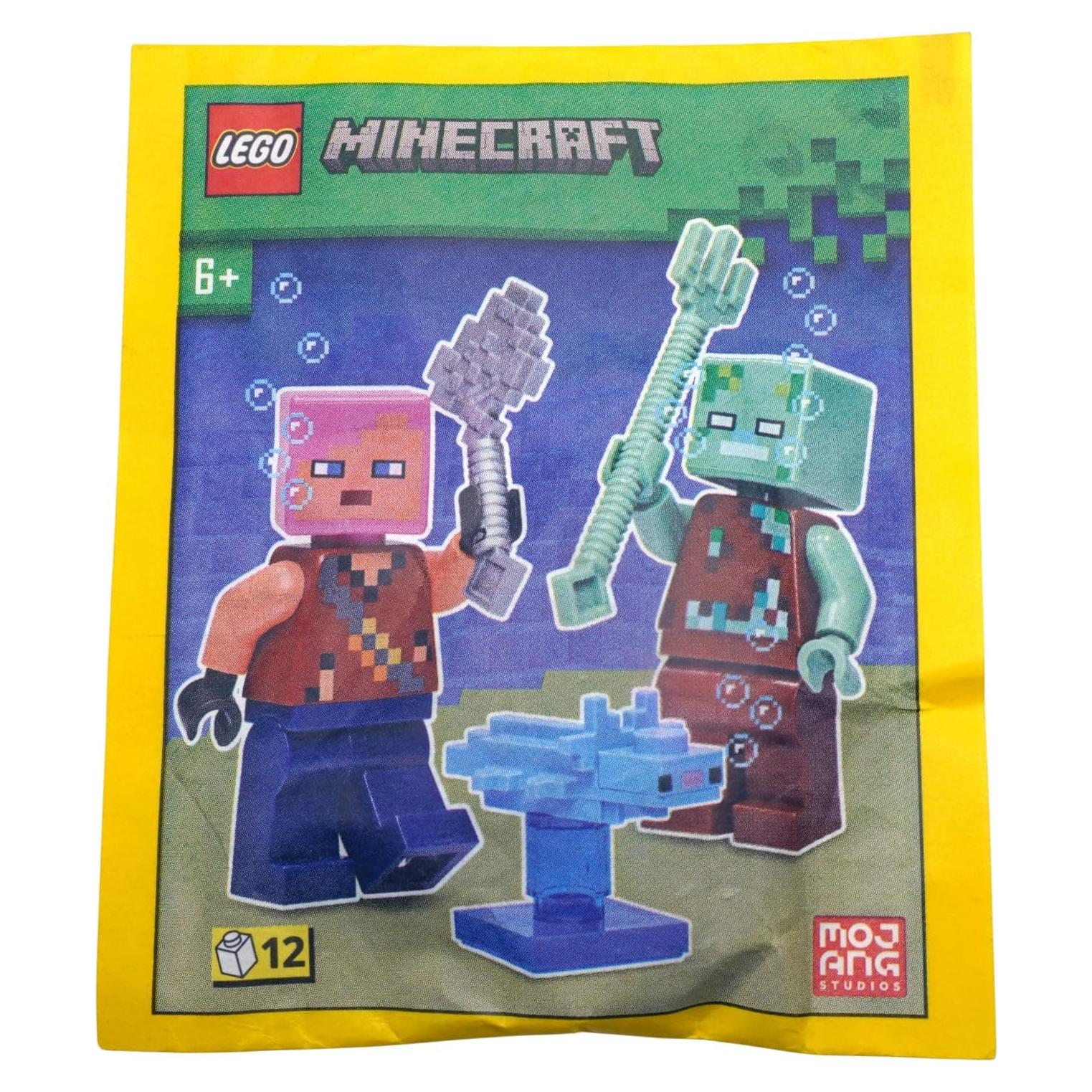 LEGO Minecraft Aventurero con Ahogado y Axolote - 6+