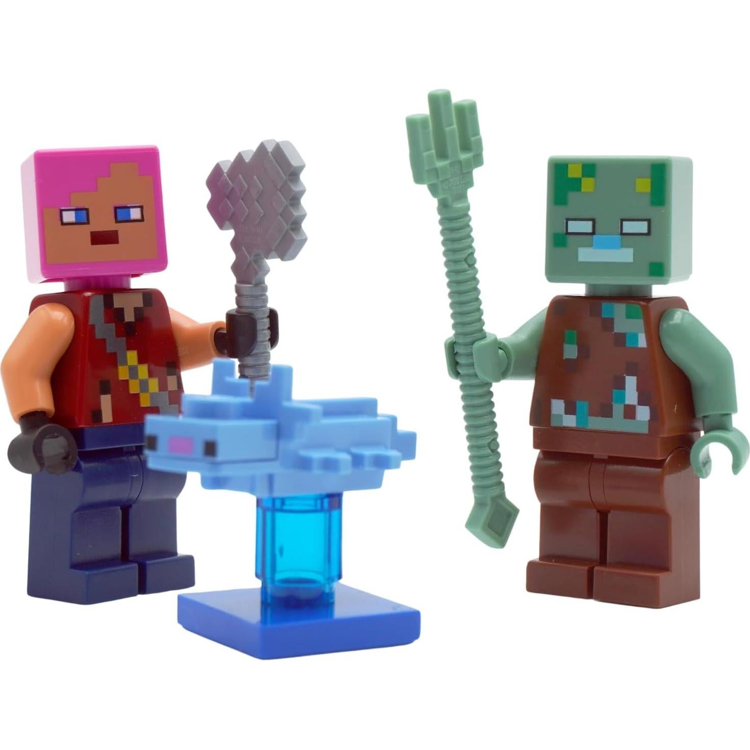 LEGO Minecraft Aventurero con Ahogado y Axolote - 6+