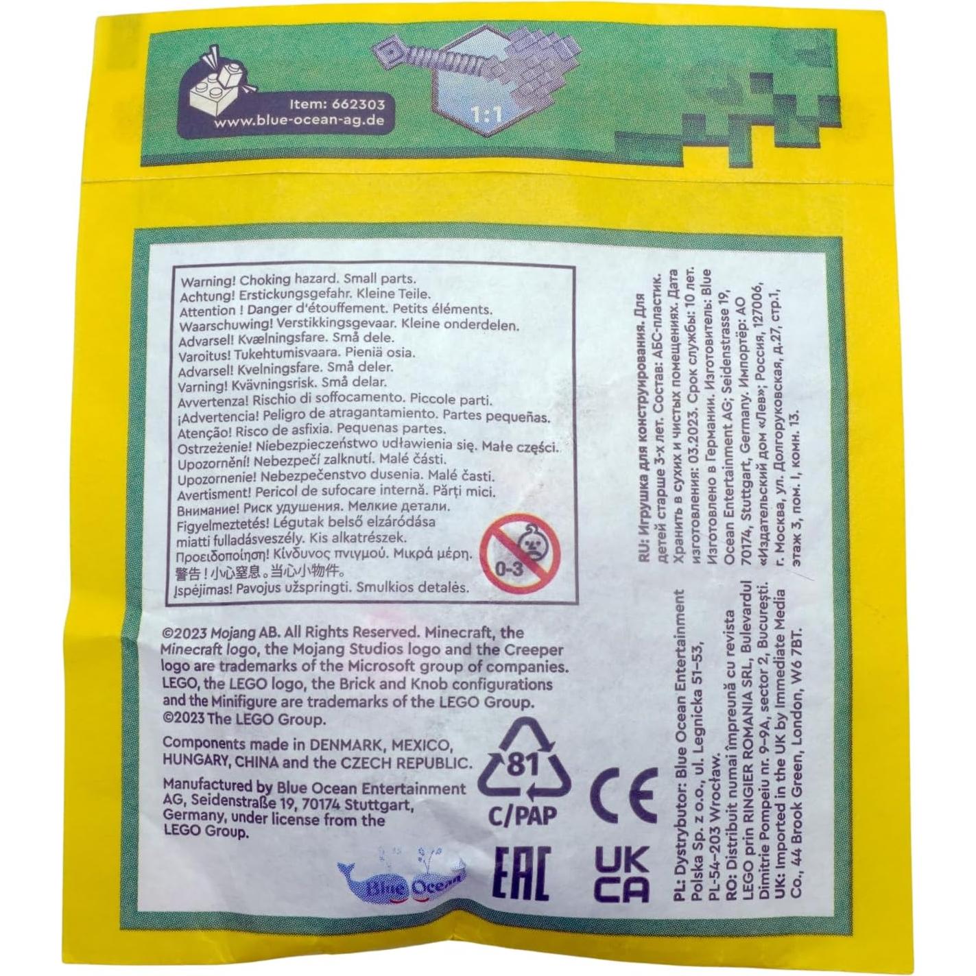 LEGO Minecraft Aventurero con Ahogado y Axolote - 6+