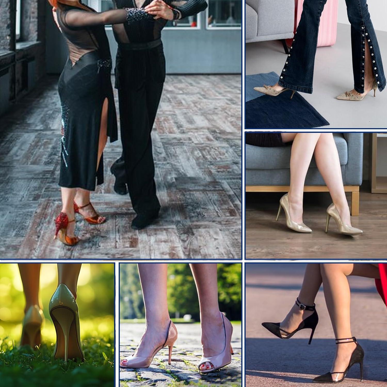 12 Pares de Protectores de Tacón Alto TIESOME - Antideslizantes