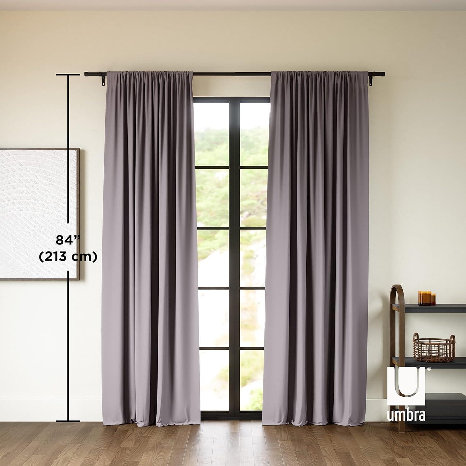 Cortinas Blackout Umbra Twilight 132x213 cm, Set de 2, Carbón