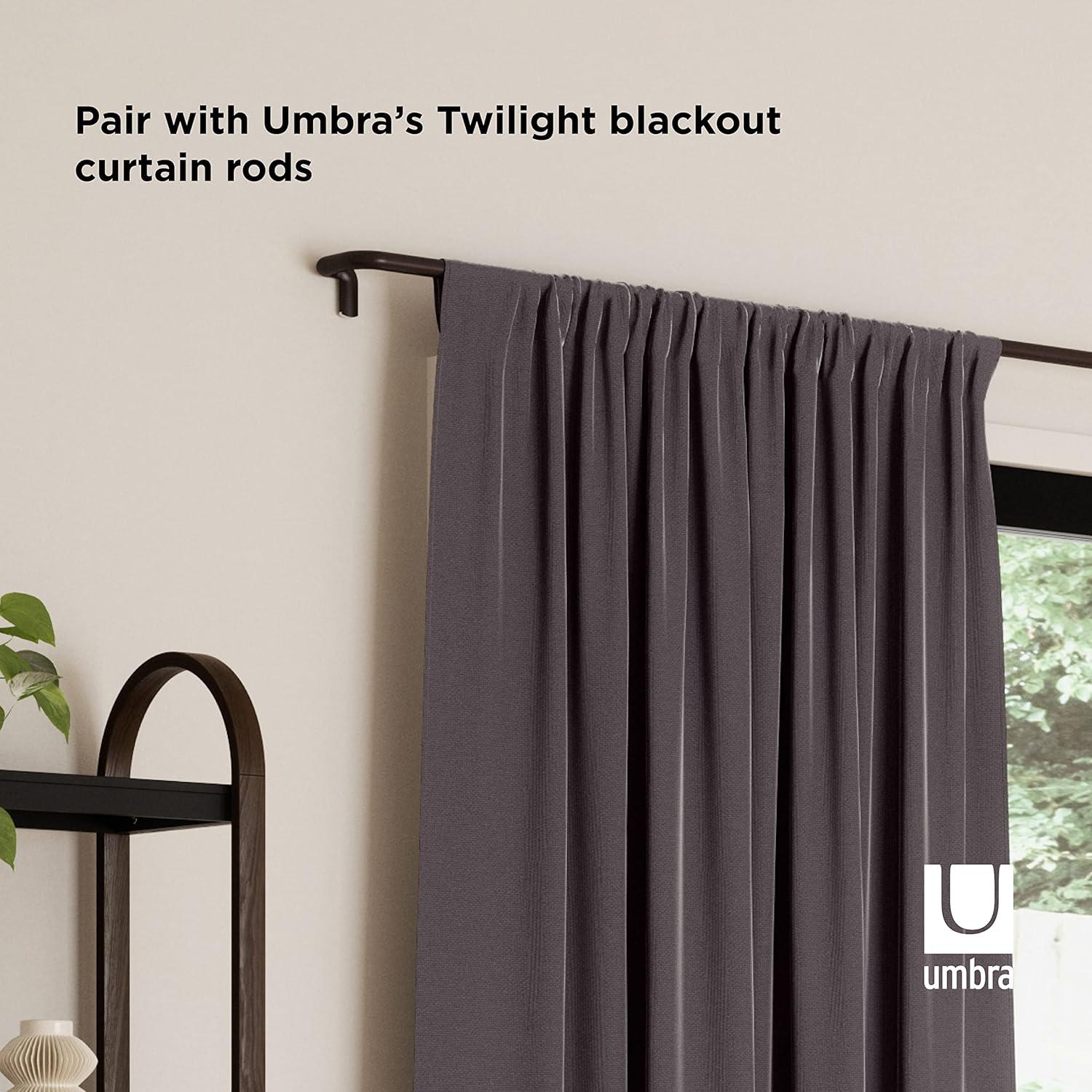Cortinas Blackout Umbra Twilight 132x213 cm, Set de 2, Carbón