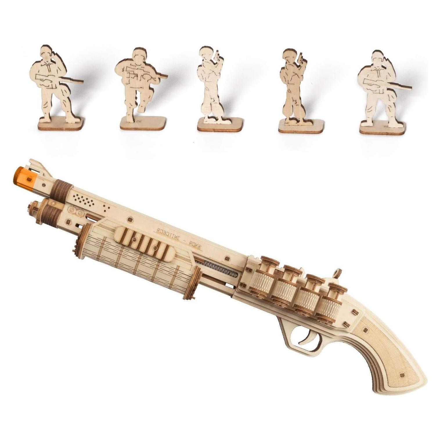 Rompecabezas 3D de Madera ROKR Modelo Mecánico DIY con 5 Objetivos