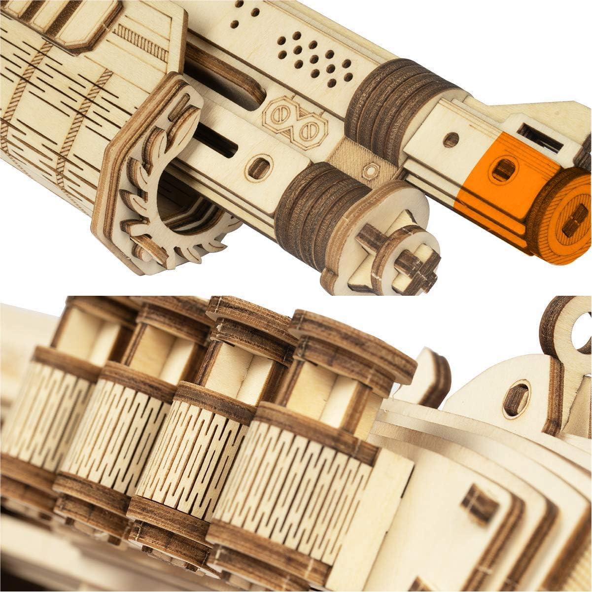 Rompecabezas 3D de Madera ROKR Modelo Mecánico DIY con 5 Objetivos