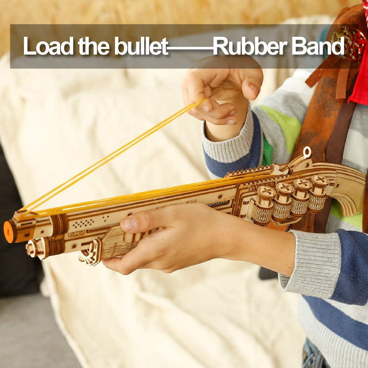 Rompecabezas 3D de Madera ROKR Modelo Mecánico DIY con 5 Objetivos