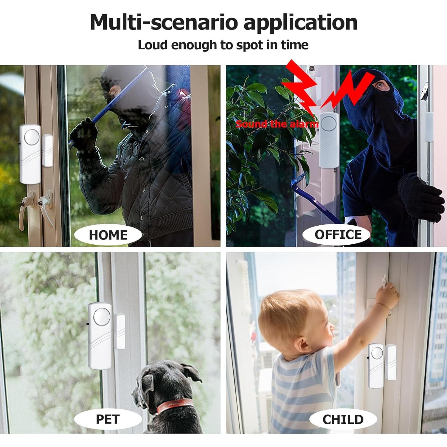 Alarma Inalámbrica de Puerta y Ventana PLOJOP 90dB - 2 Paquete