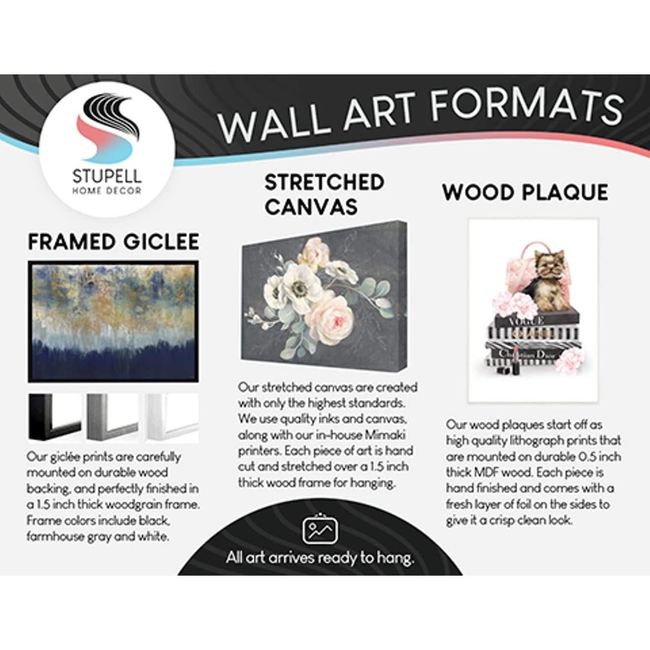 Cuadro enmarcado Stupell 30.48x30.48 cm Paisaje Abstracto Azul