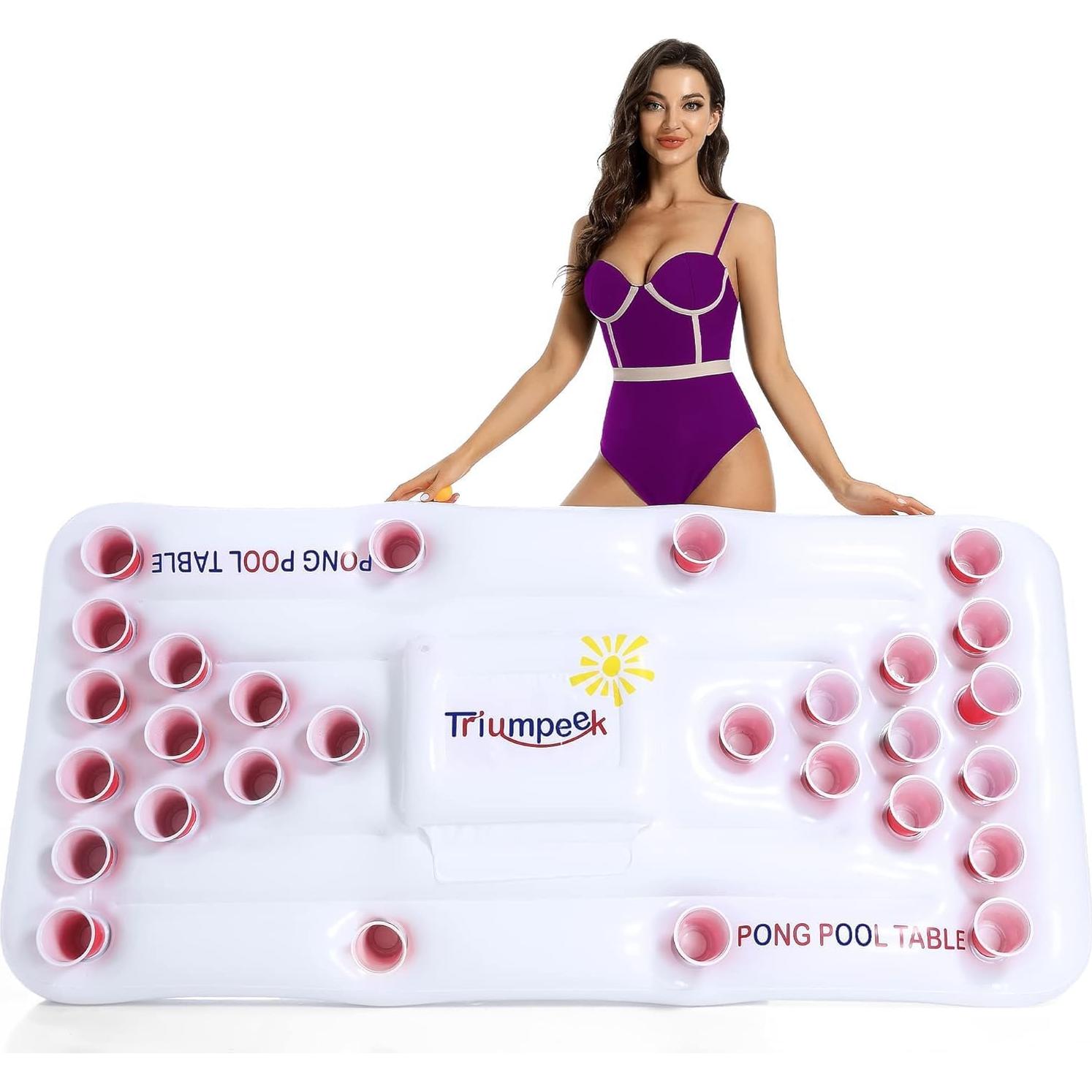 Flotador Inflable Triumpeek Mesa de Juego con Enfriador 1.83m