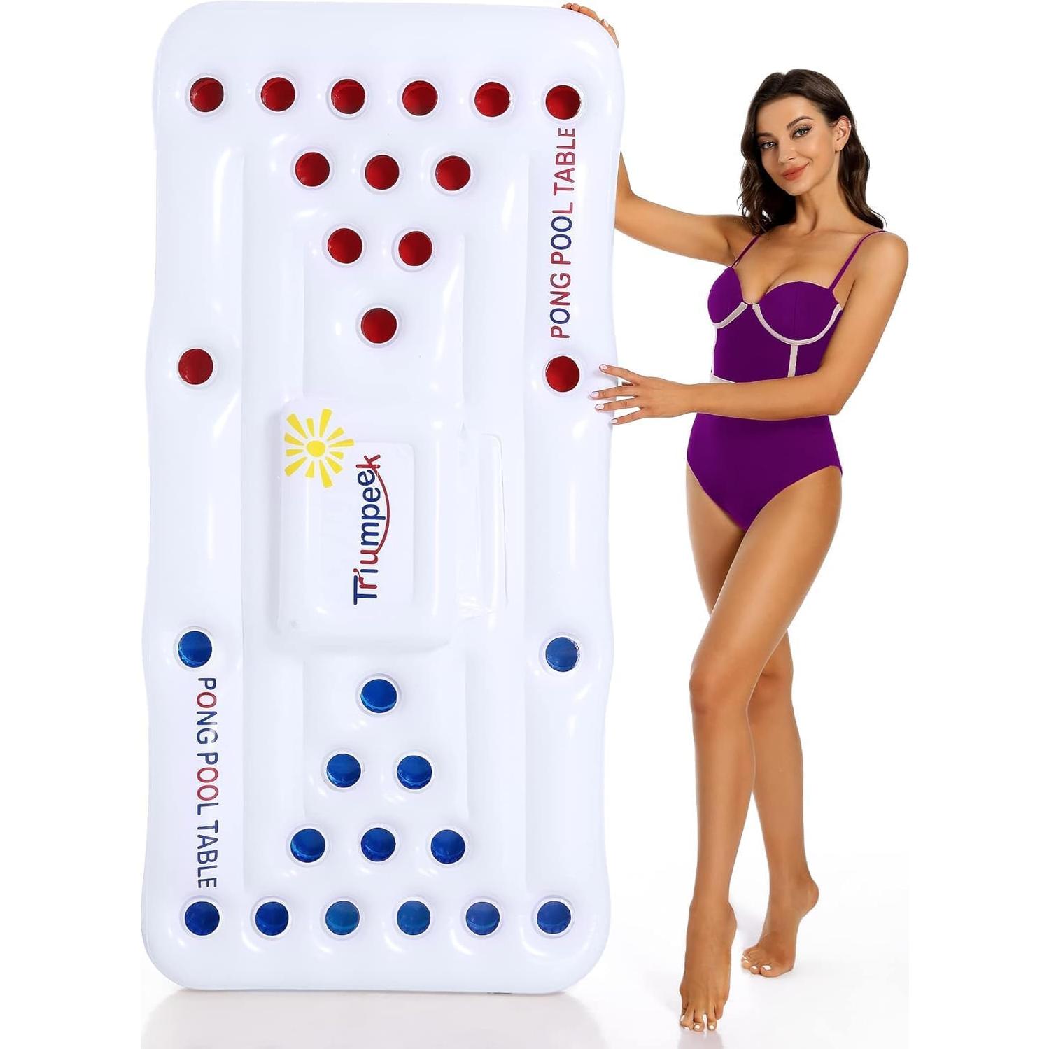 Flotador Inflable Triumpeek Mesa de Juego con Enfriador 1.83m