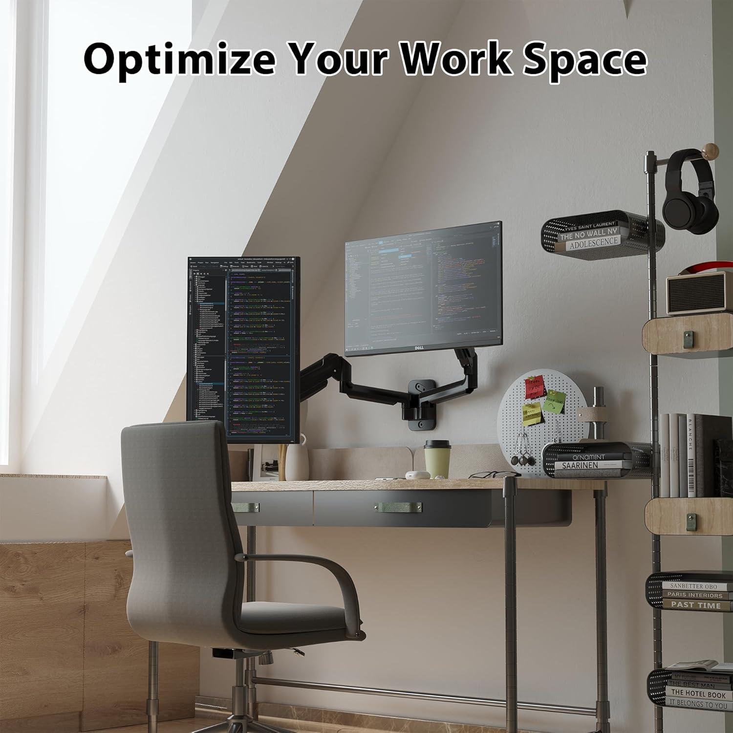 Soporte de Pared Doble Monitor BONTEC 13-32" Ajustable 9kg