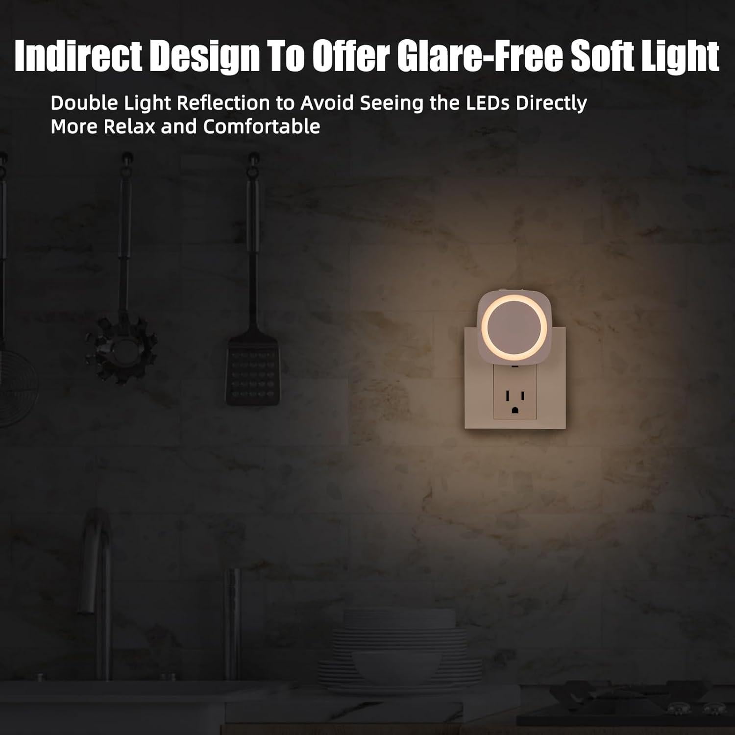 Luces Nocturnas LED Regulables Weekuu, Sensor Automático, 4 Pzs