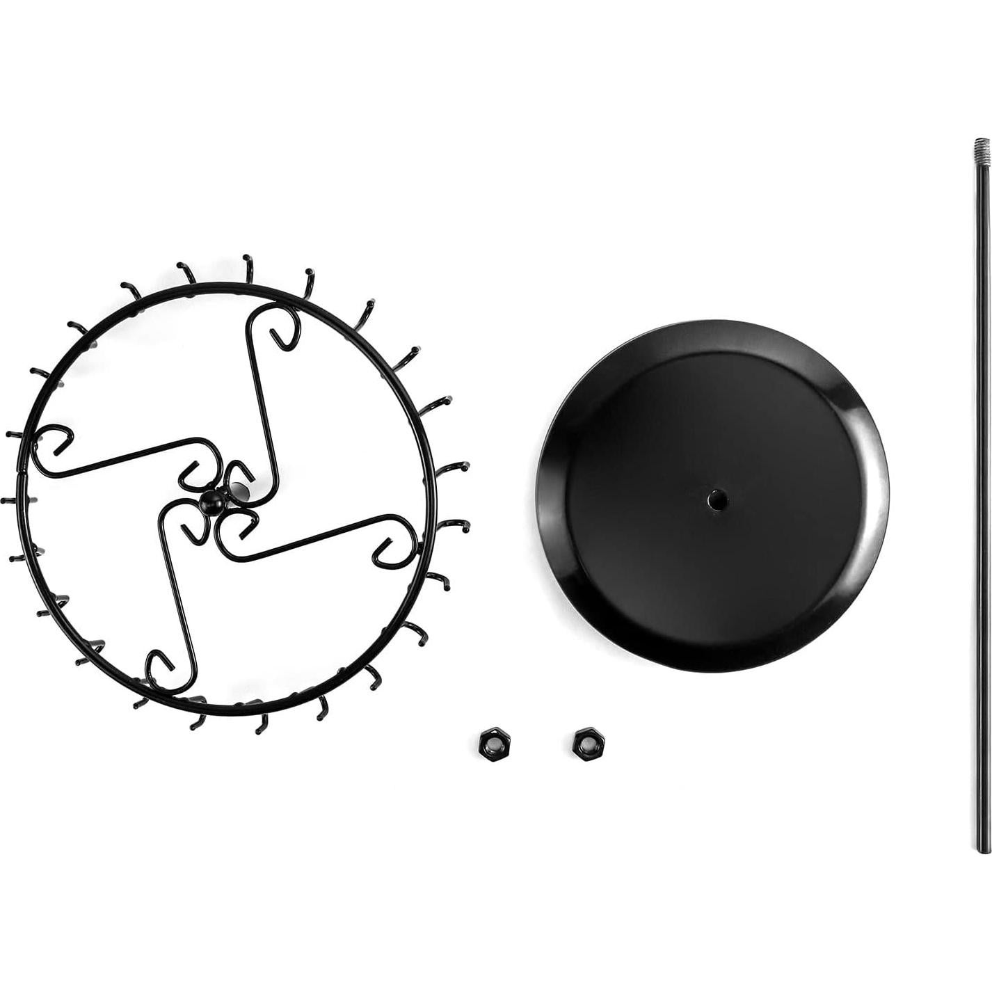 Soporte de Joyería Giratorio QWORK, 23 Ganchos, Negro