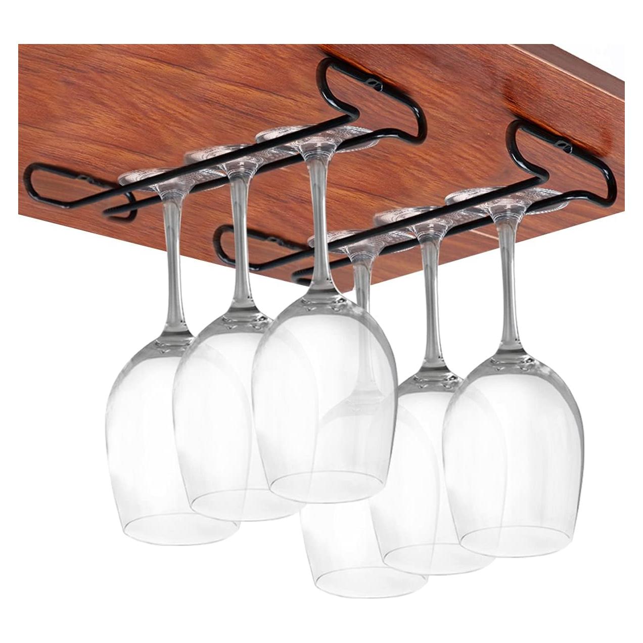 Juego de 2 Soportes para Copas de Vino GeLive Bajo Gabinete