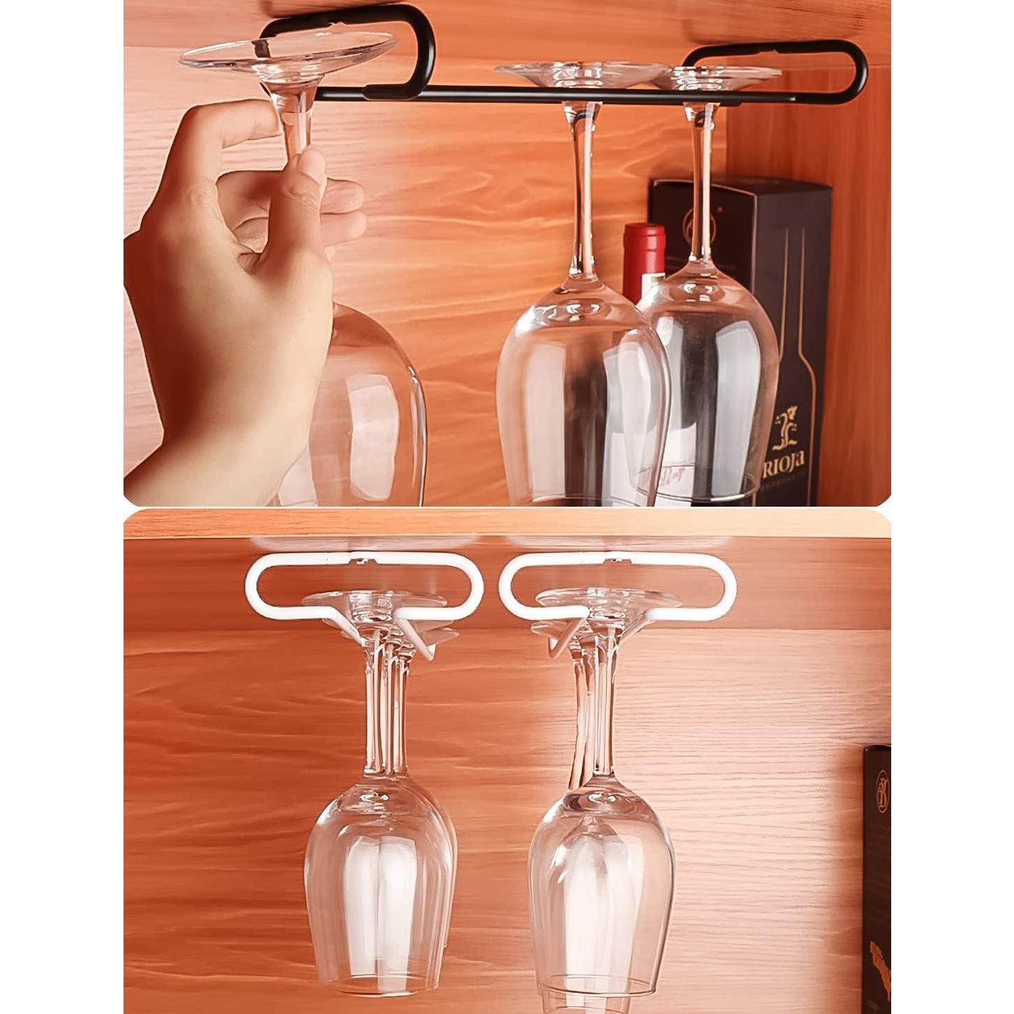 Juego de 2 Soportes para Copas de Vino GeLive Bajo Gabinete