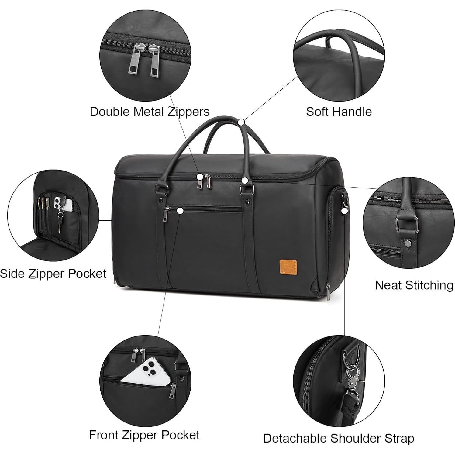 Bolsa de Ropa Seyfocnia 4 en 1 para Viaje Unisex 45L