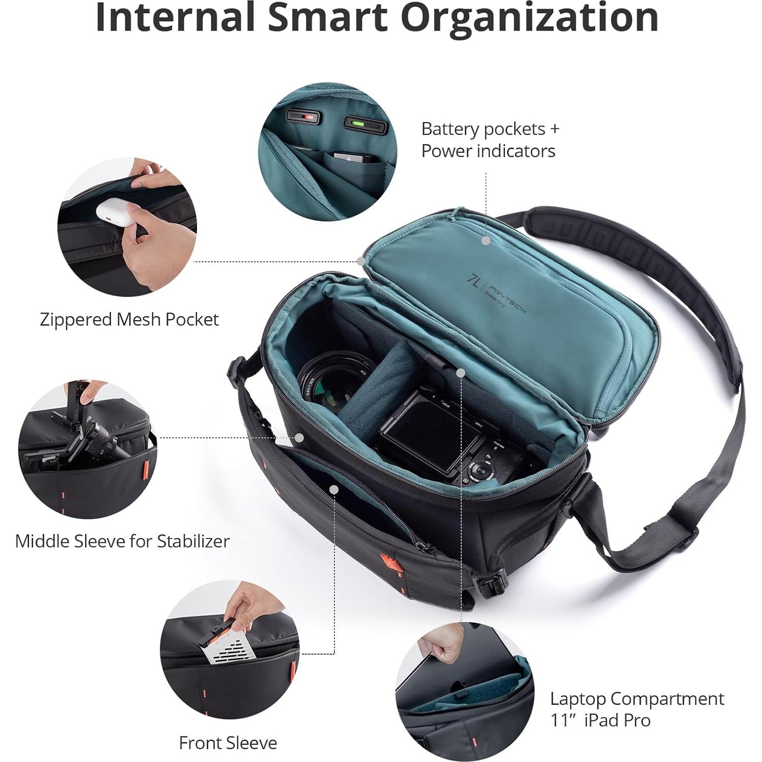 Bolsa de Cámara PGYTECH OneMo Sling 7L-9L Impermeable
