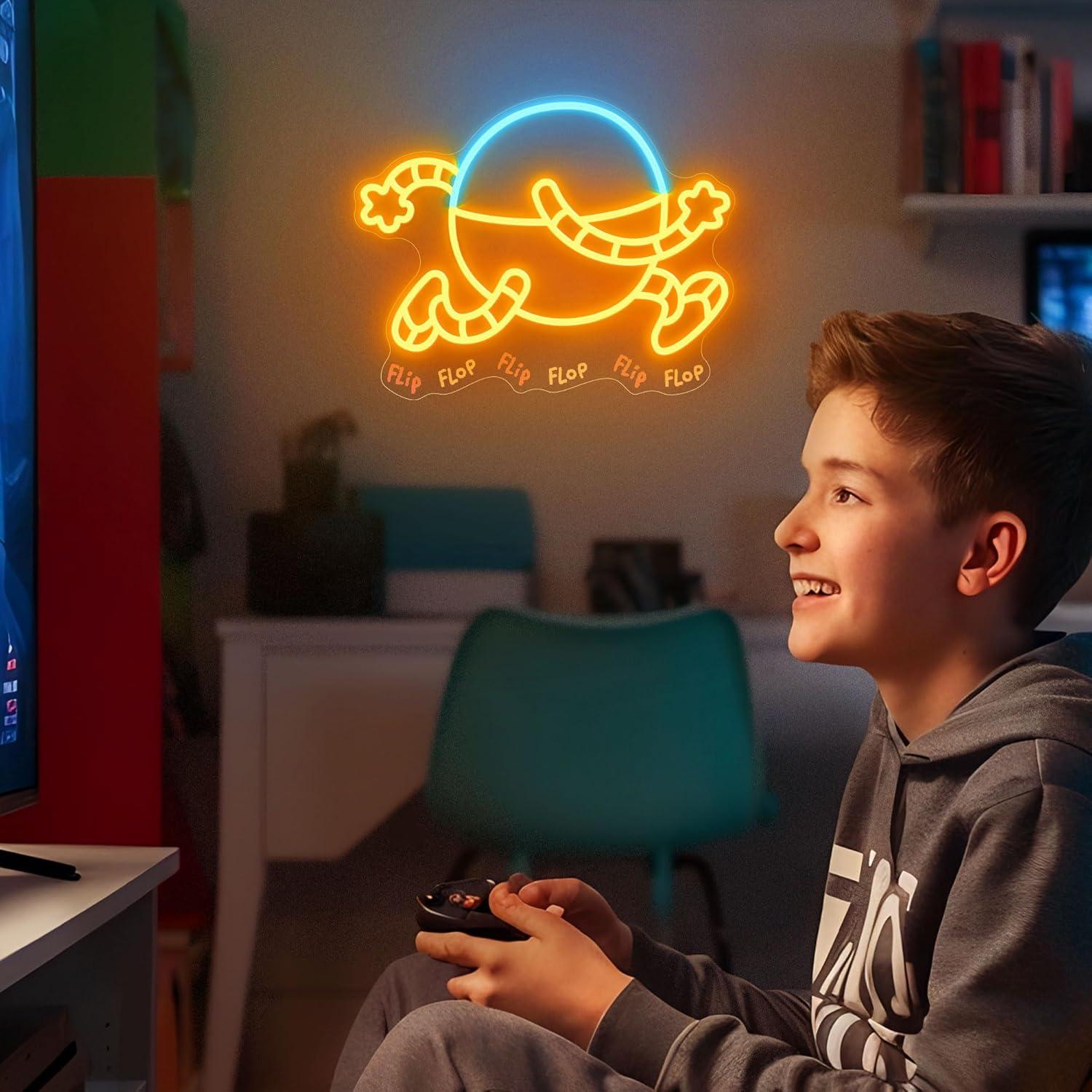 Luz de neón LED Dog Man 80-HD - Decoración de pared 35.6x28.4 cm