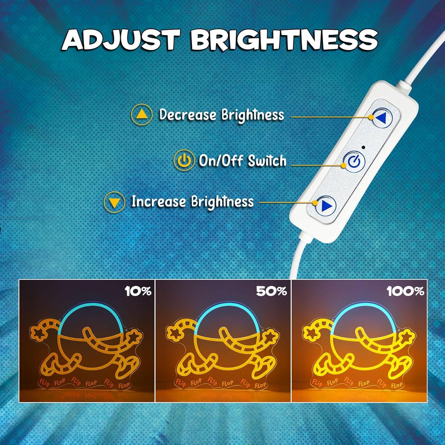 Luz de neón LED Dog Man 80-HD - Decoración de pared 35.6x28.4 cm