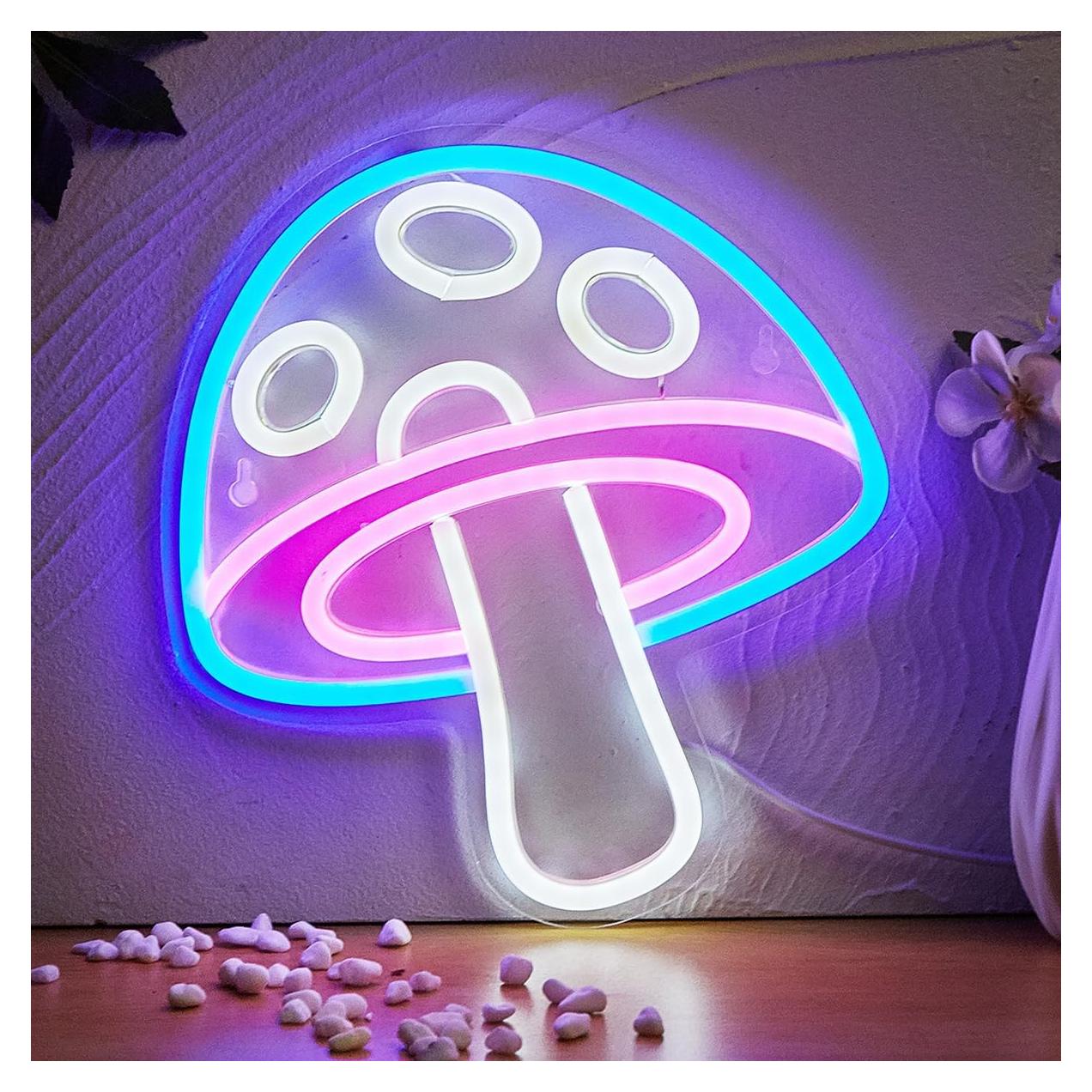 Luz de Neón LED Hongo Chi-buy 22.5x22.5 cm USB Decorativa