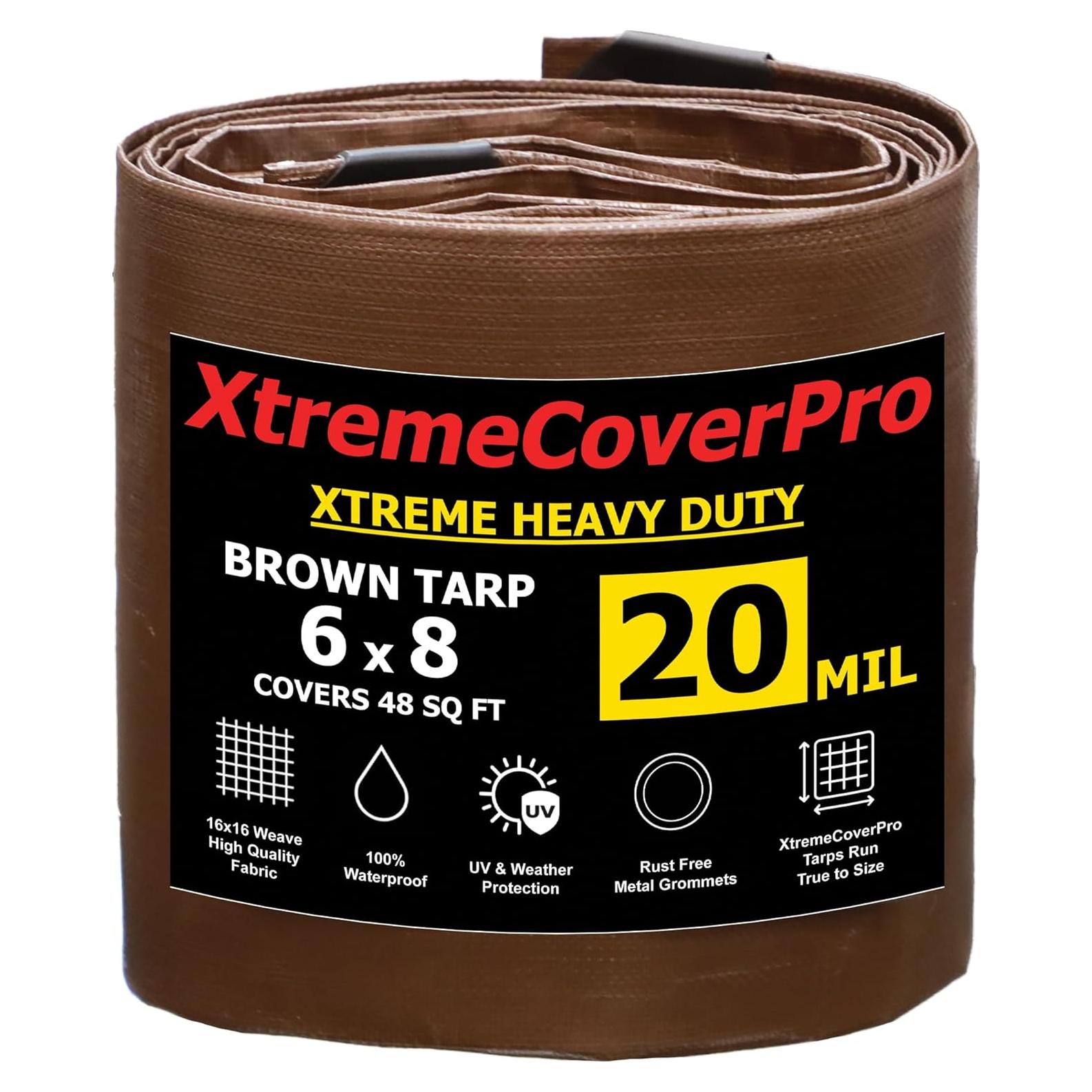 Lona Impermeable XTREMECOVERPRO 6x8 pies 20 Mil Resistente UV