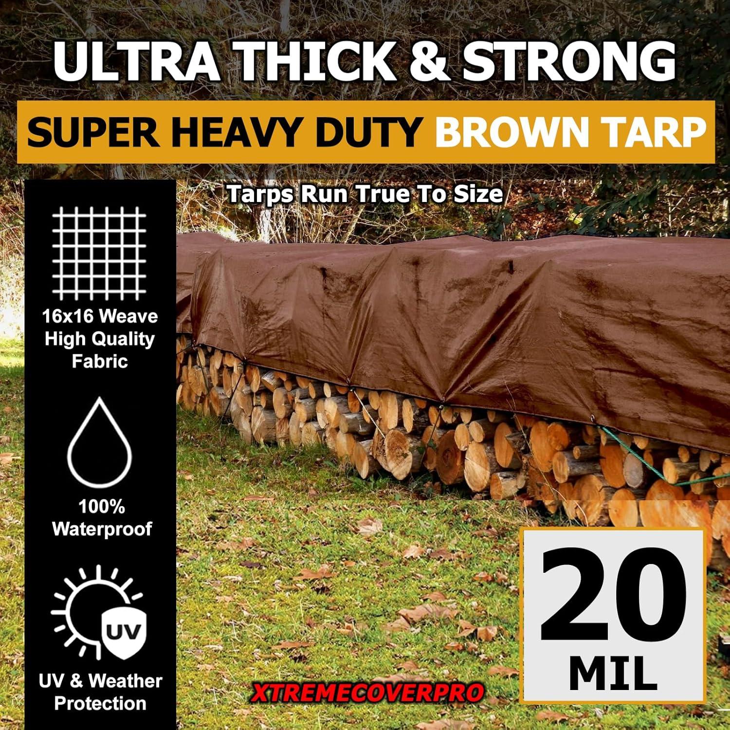 Lona Impermeable XTREMECOVERPRO 6x8 pies 20 Mil Resistente UV