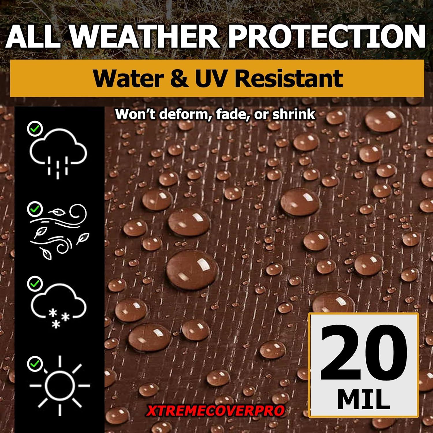 Lona Impermeable XTREMECOVERPRO 6x8 pies 20 Mil Resistente UV