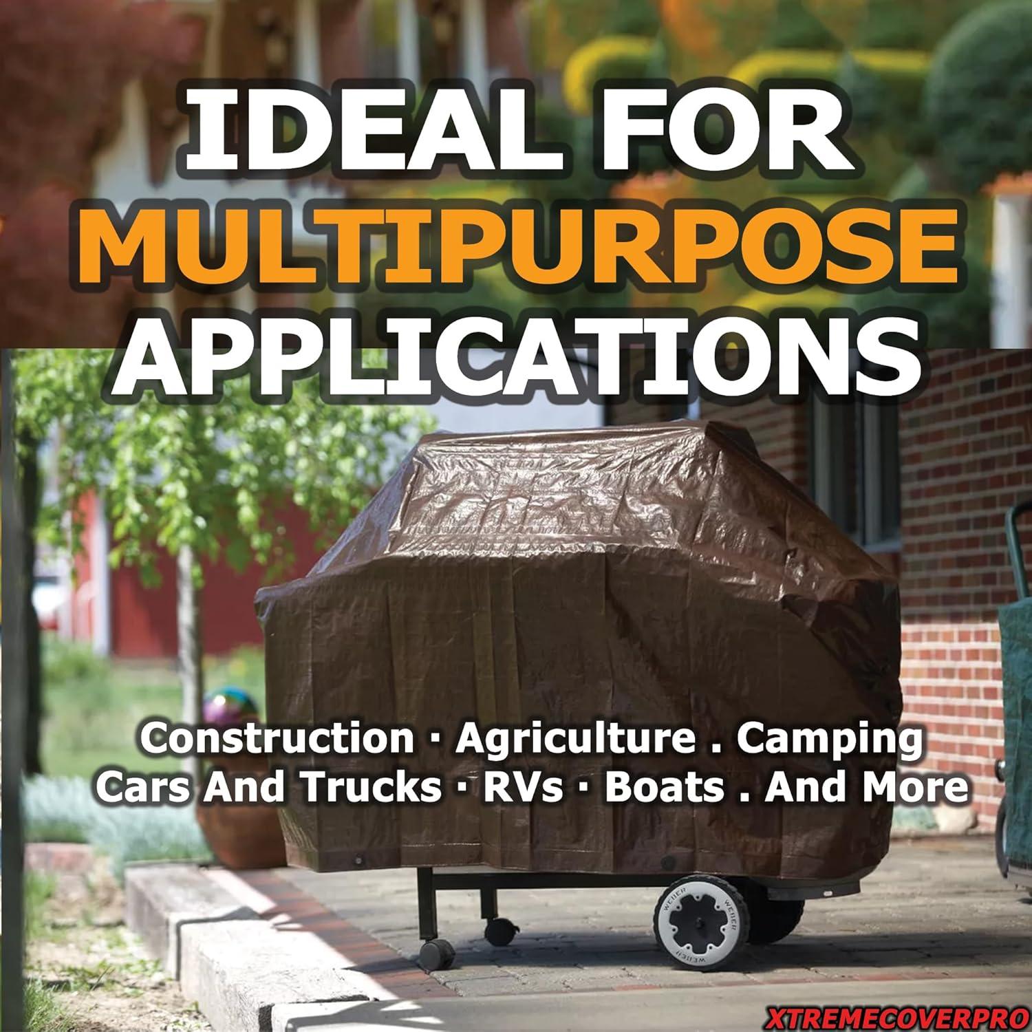 Lona Impermeable XTREMECOVERPRO 6x8 pies 20 Mil Resistente UV