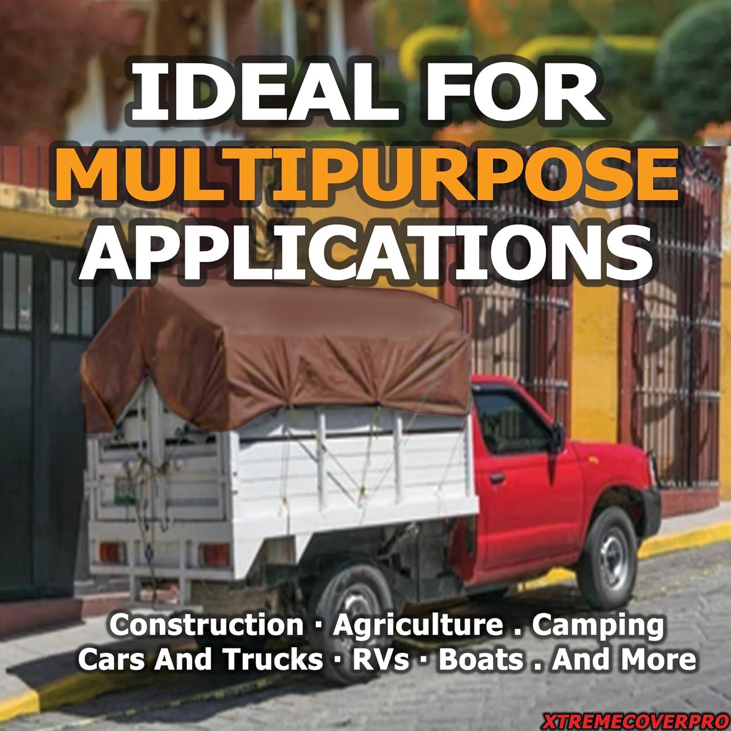 Lona Impermeable XTREMECOVERPRO 6x8 pies 20 Mil Resistente UV