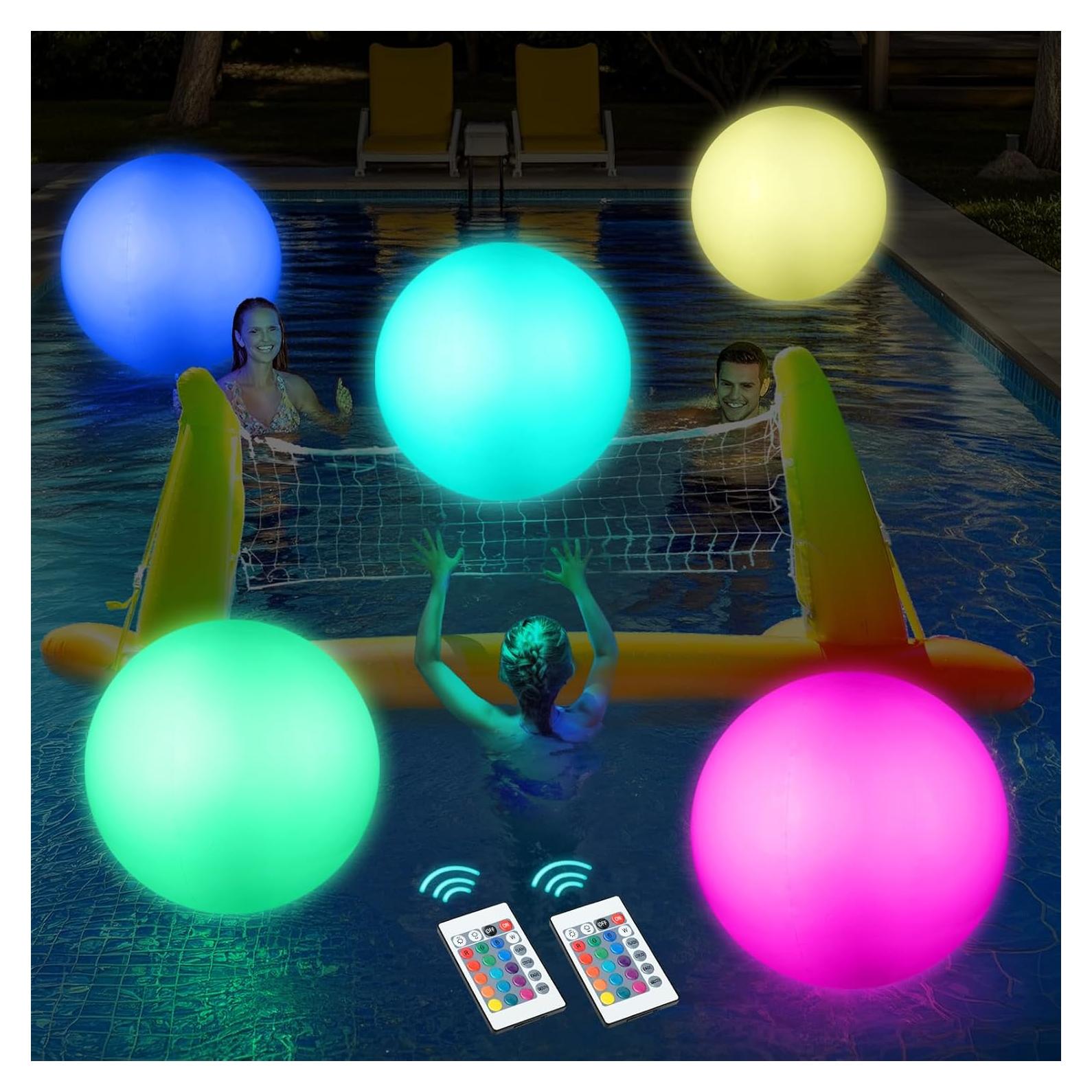 Pelotas de Playa LED Icnice BB2508 - Paquete de 4 Inflables