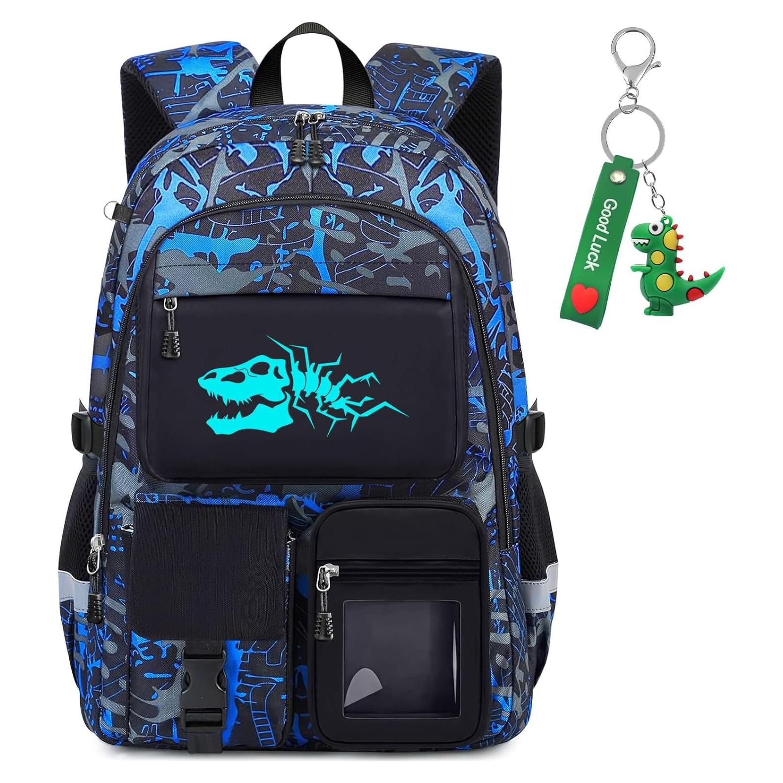 Mochila Escolar Dinosaurio Xiamen 45.72 cm Multibolsillos