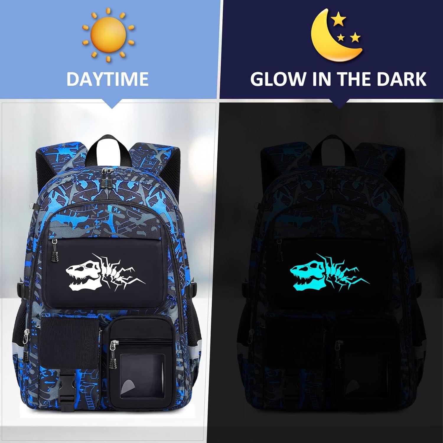 Mochila Escolar Dinosaurio Xiamen 45.72 cm Multibolsillos