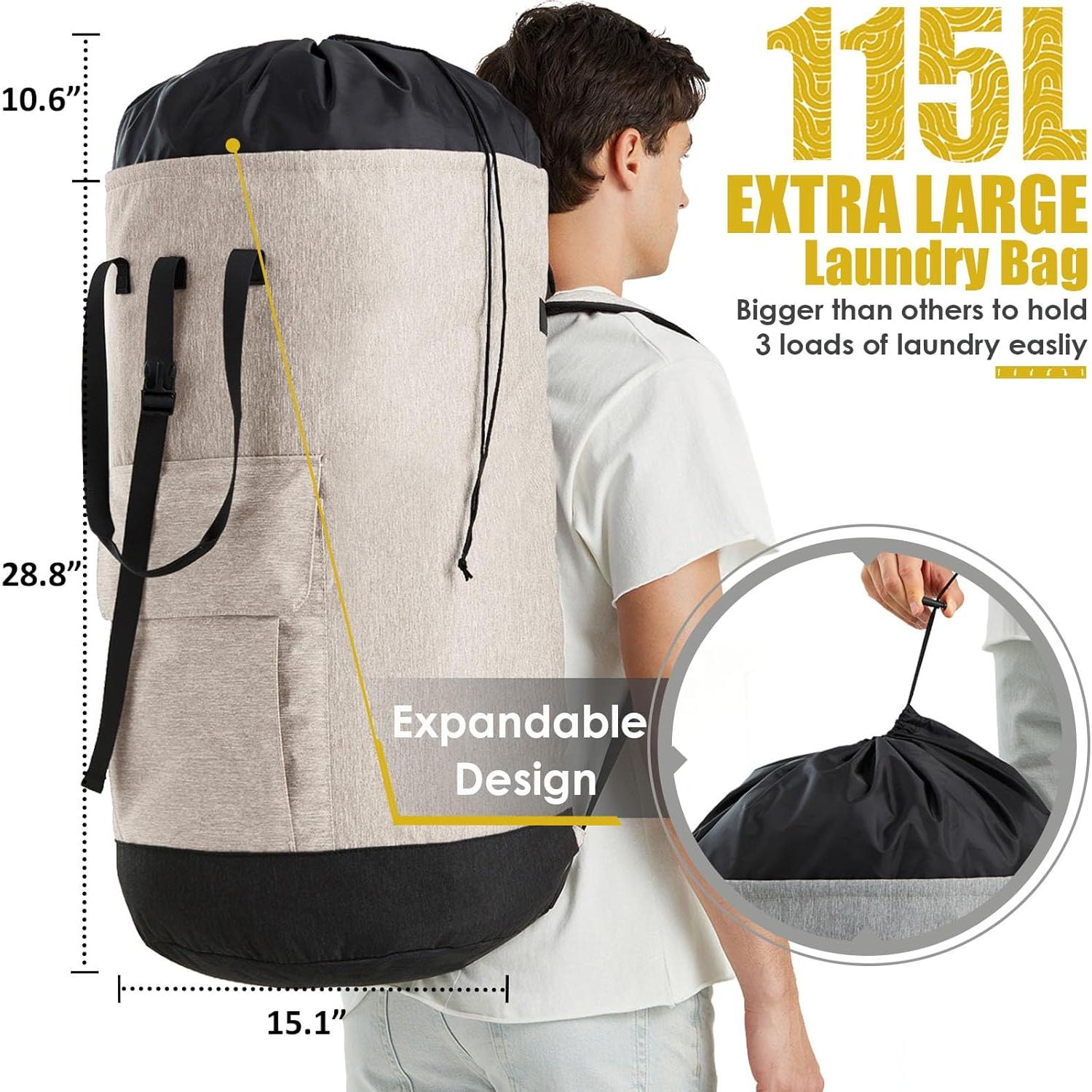 Bolsa de Lavandería Azhido Extra Grande 115L Beige