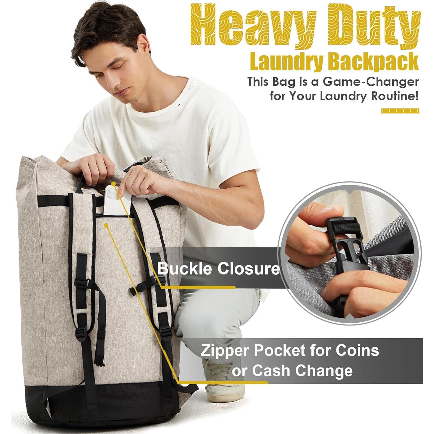 Bolsa de Lavandería Azhido Extra Grande 115L Beige