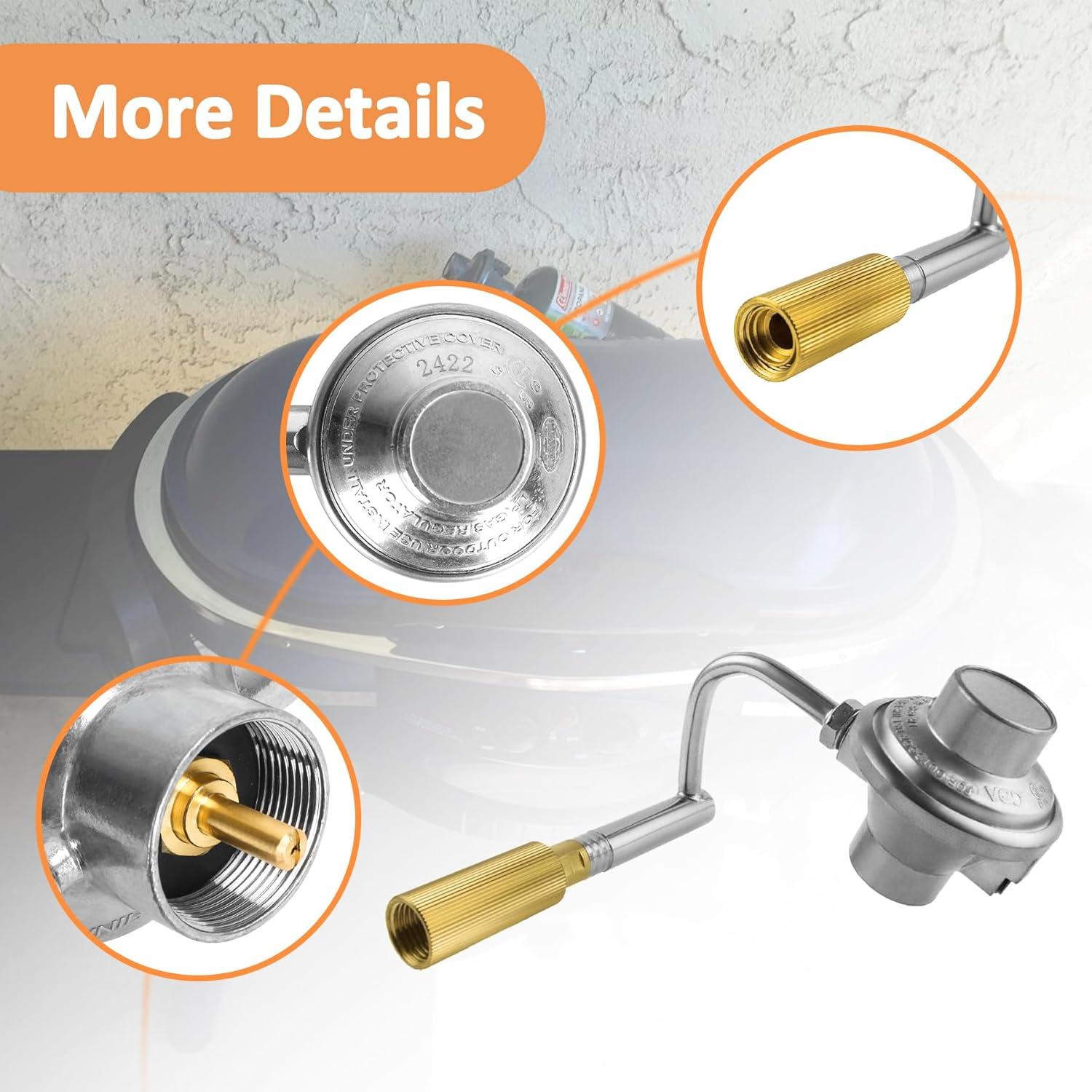 Adaptador regulador gas propano AJinTeby para parrillas Coleman