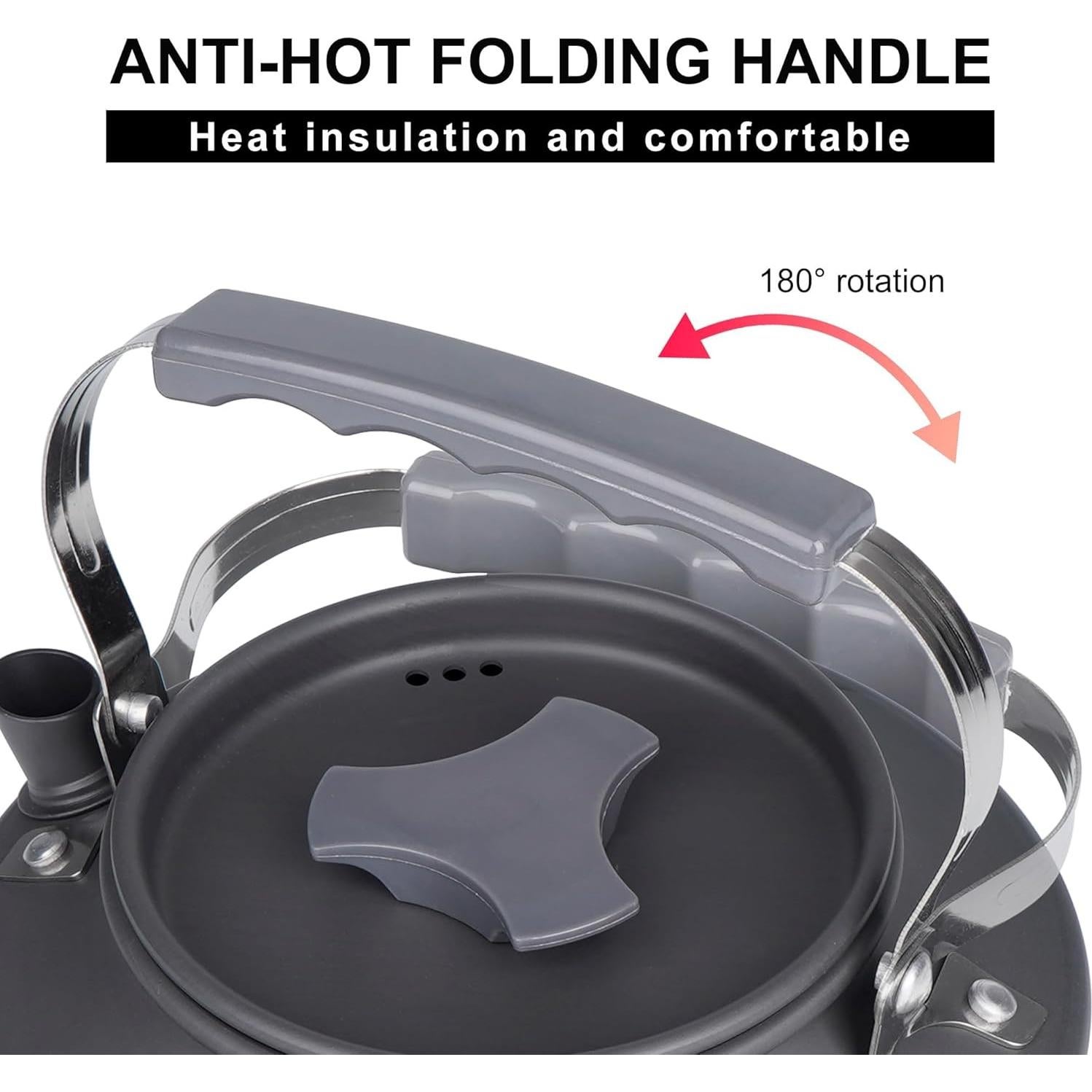 Tetera Alocs 0.8L de Aluminio Anodizado para Camping