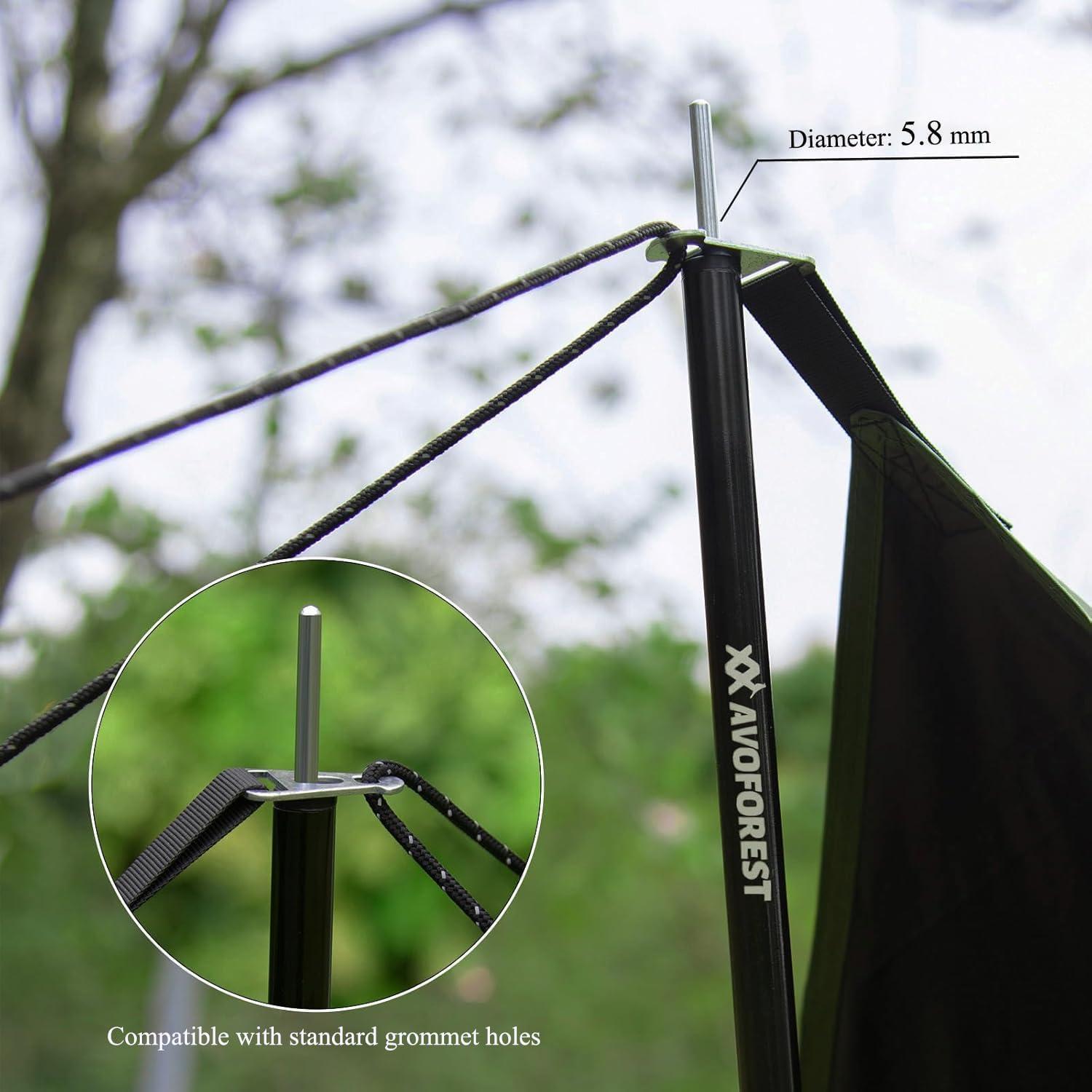 Postes de Tienda AVOFOREST 193cm Ajustables 2pcs Aluminio