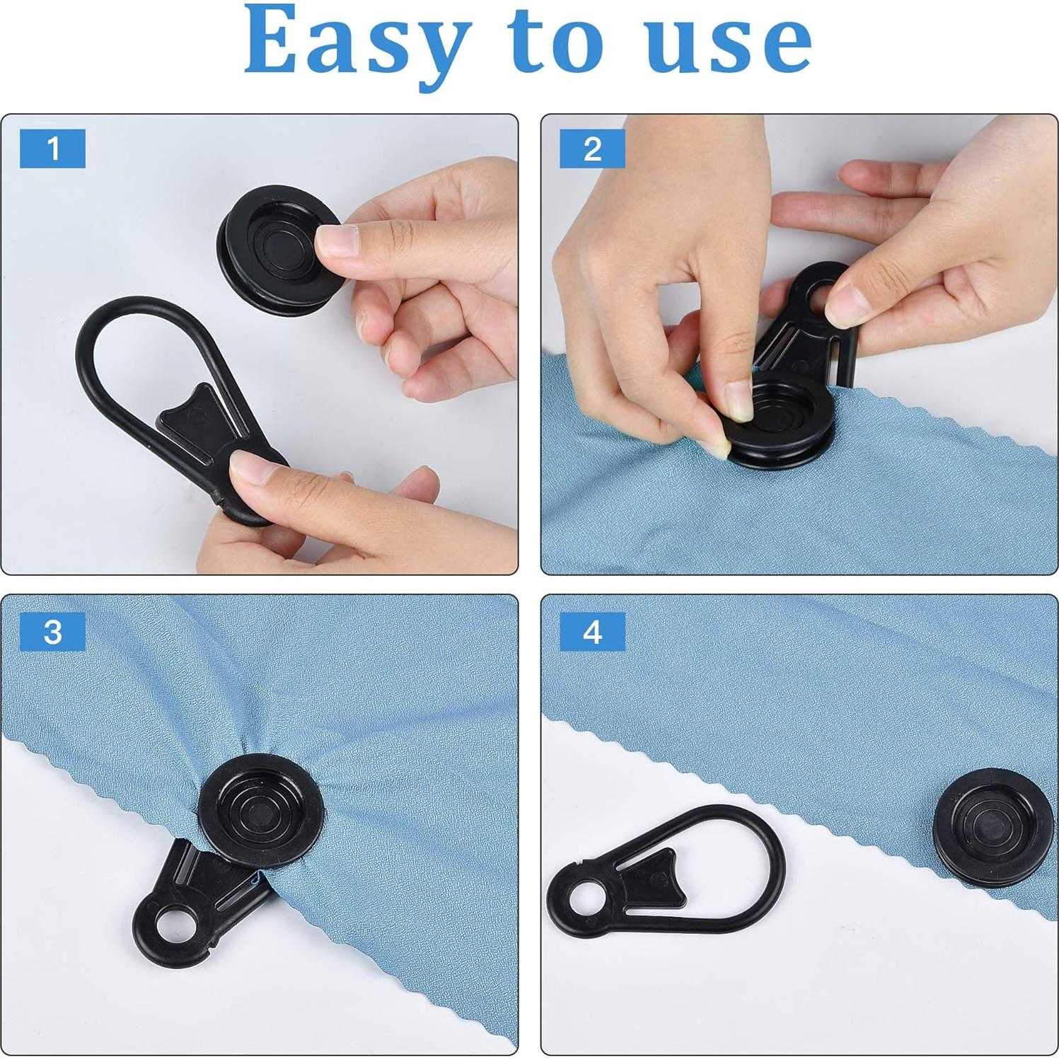 Paquete de 20 Sujetadores de Lona Milkary 8.26x4.59cm Impermeables