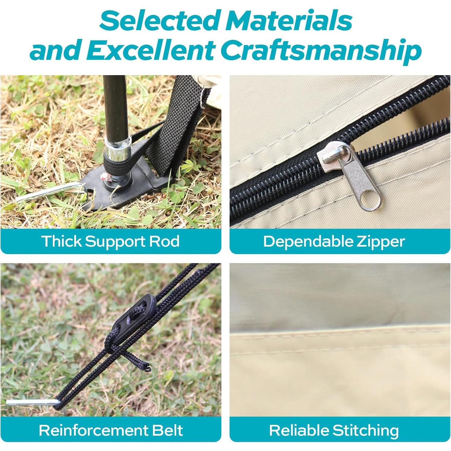 Carpa de Ducha Portátil FOGATTI 2.1m Impermeable para Camping