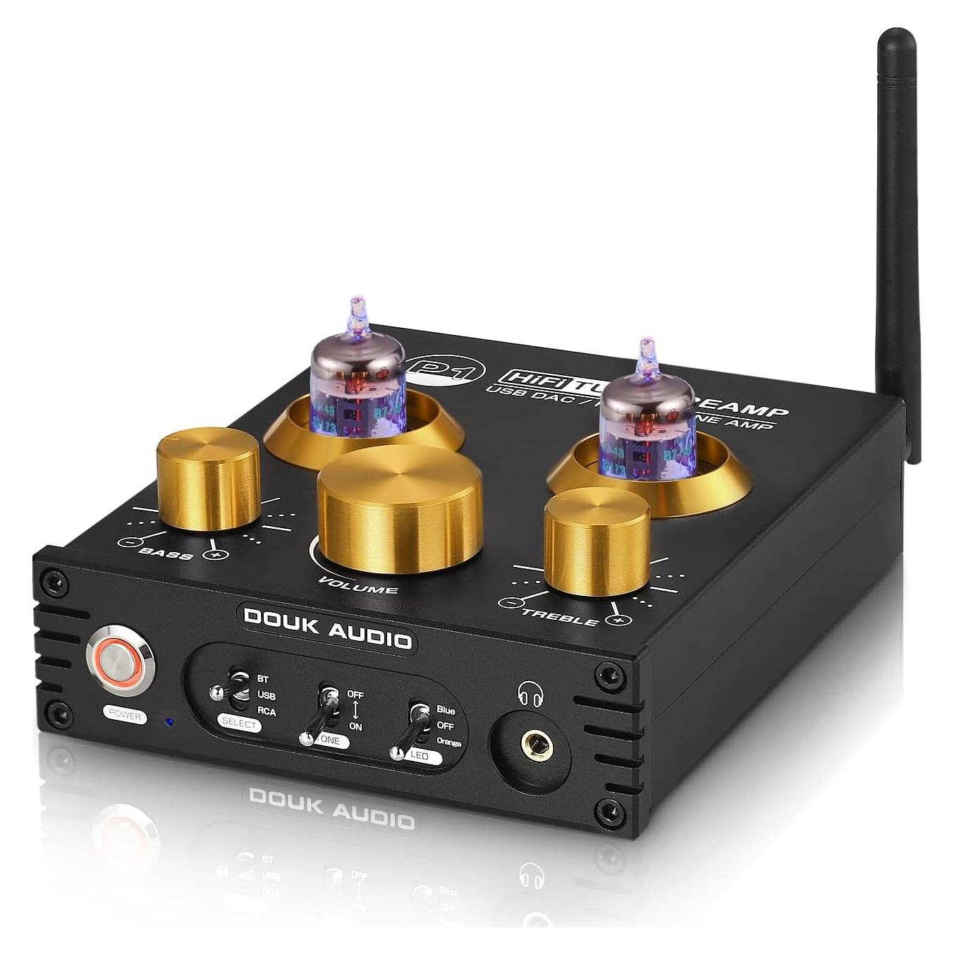 Douk Audio P1 Previo de Válvula Bluetooth con DAC USB