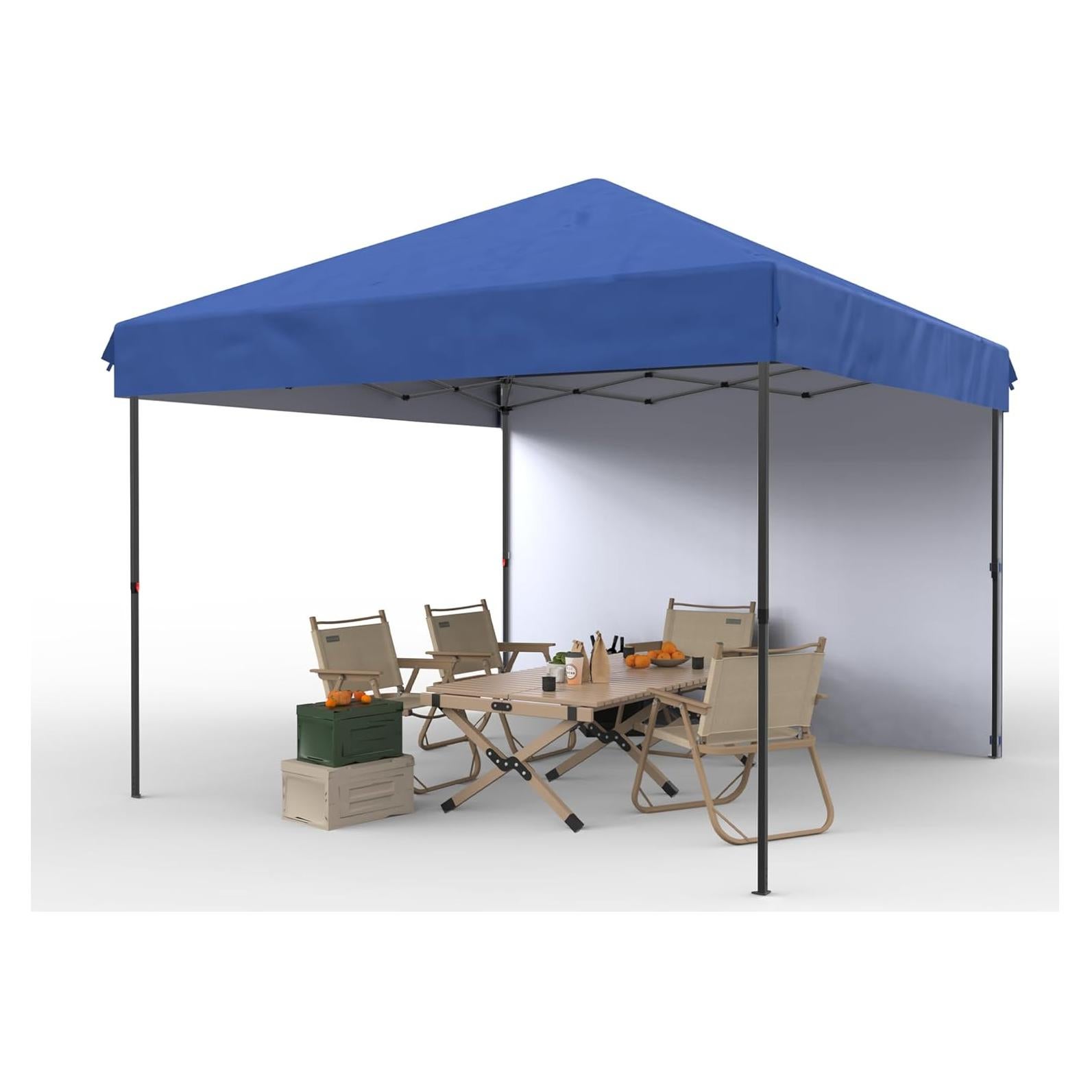 Carpa Plegable GAOMON 3x3m Azul con Pared Lateral Desmontable