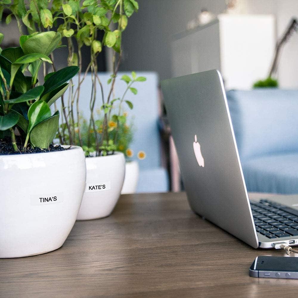 4 Cintas de Reemplazo Brother P Touch MK231 12mm Negro sobre Blanco