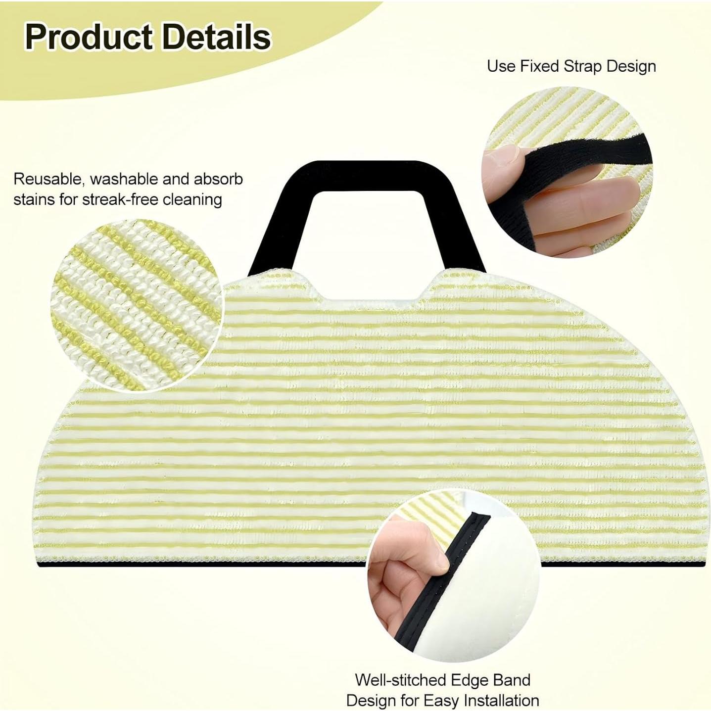 Paquete de 6 almohadillas de microfibra Aiyiried para Shark RV2610WA