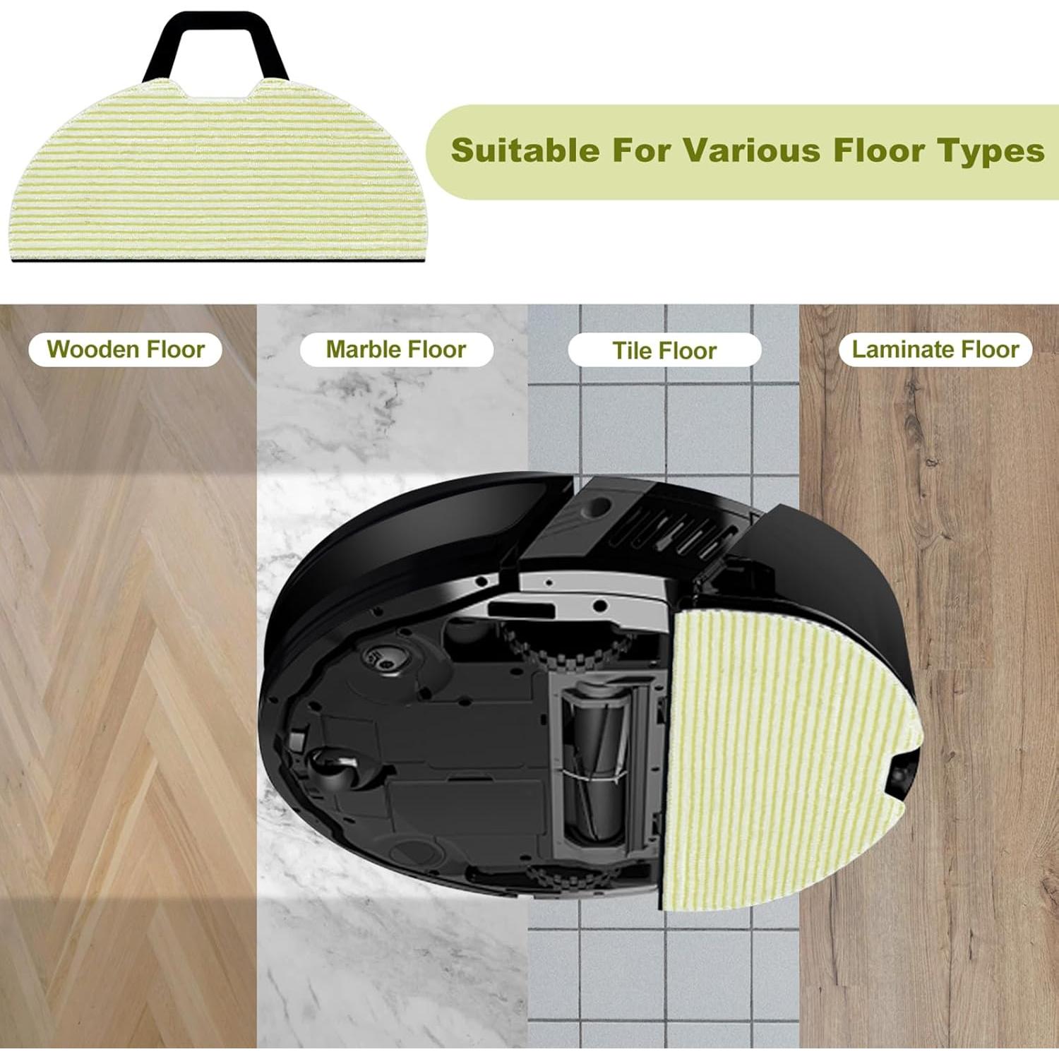 Paquete de 6 almohadillas de microfibra Aiyiried para Shark RV2610WA