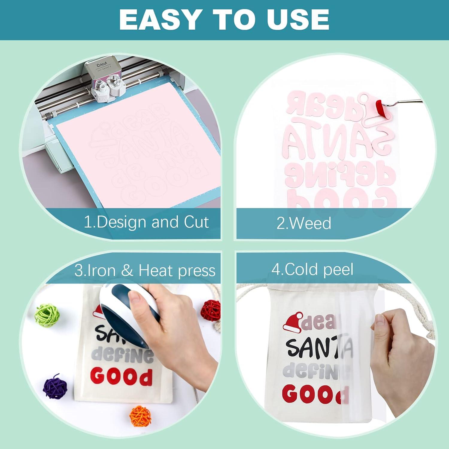 Vinilo de Transferencia de Calor HTVRONT 30.48x0.91m Negro PU